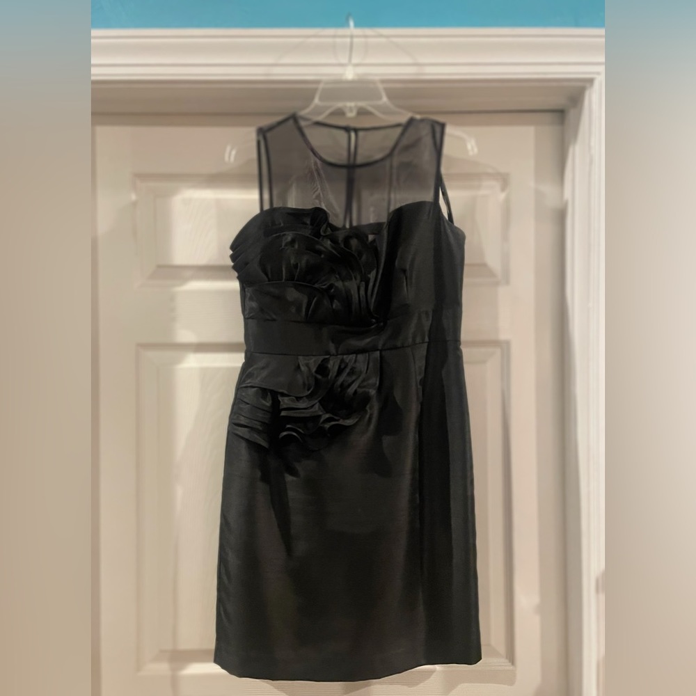 Julian Taylor Cocktail Dress 3D Floral Stitch